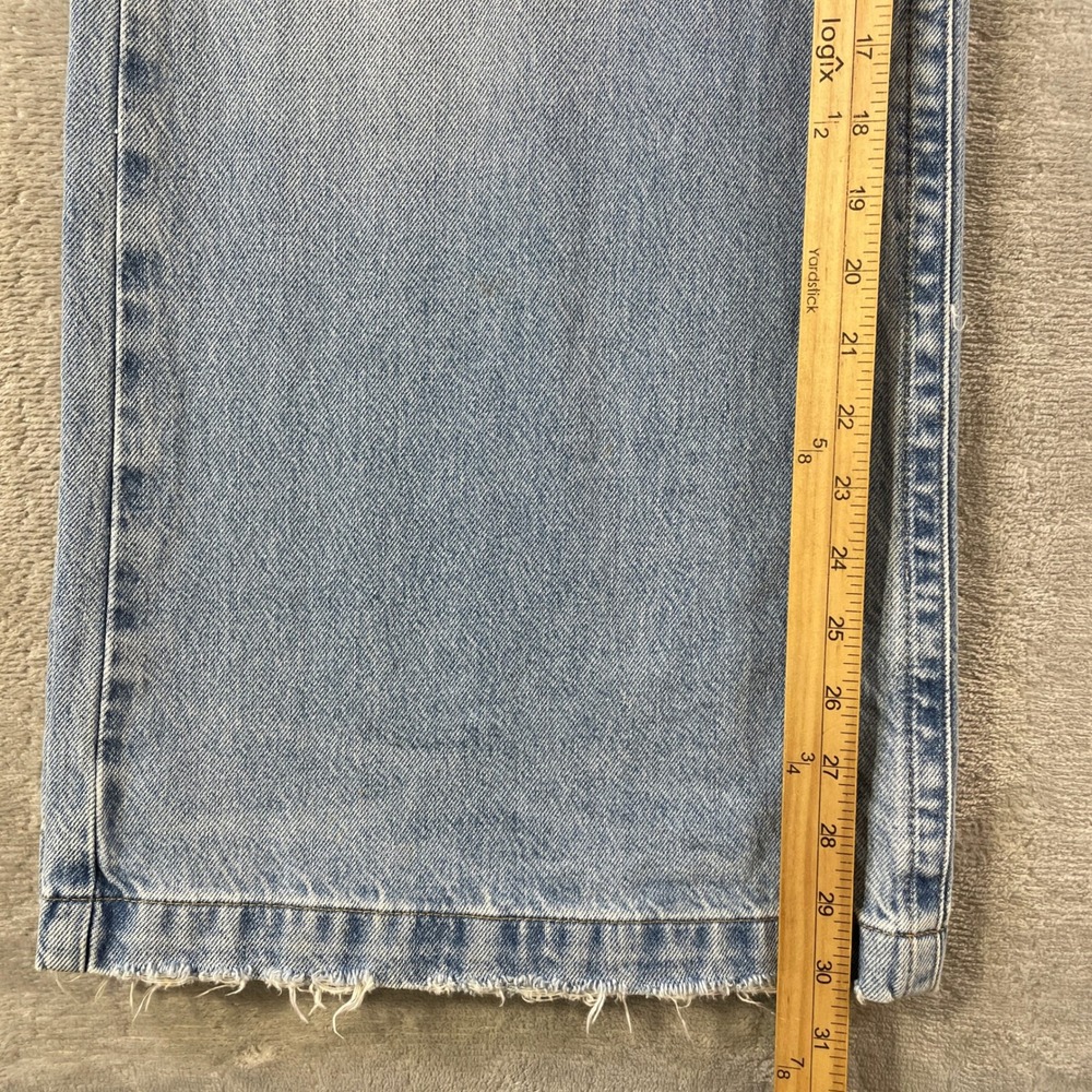 FRAME Jeans The Skater Womens 24 Blue Light Wash High Rise Wide Leg Baggy Boho - Picture 6 of 13